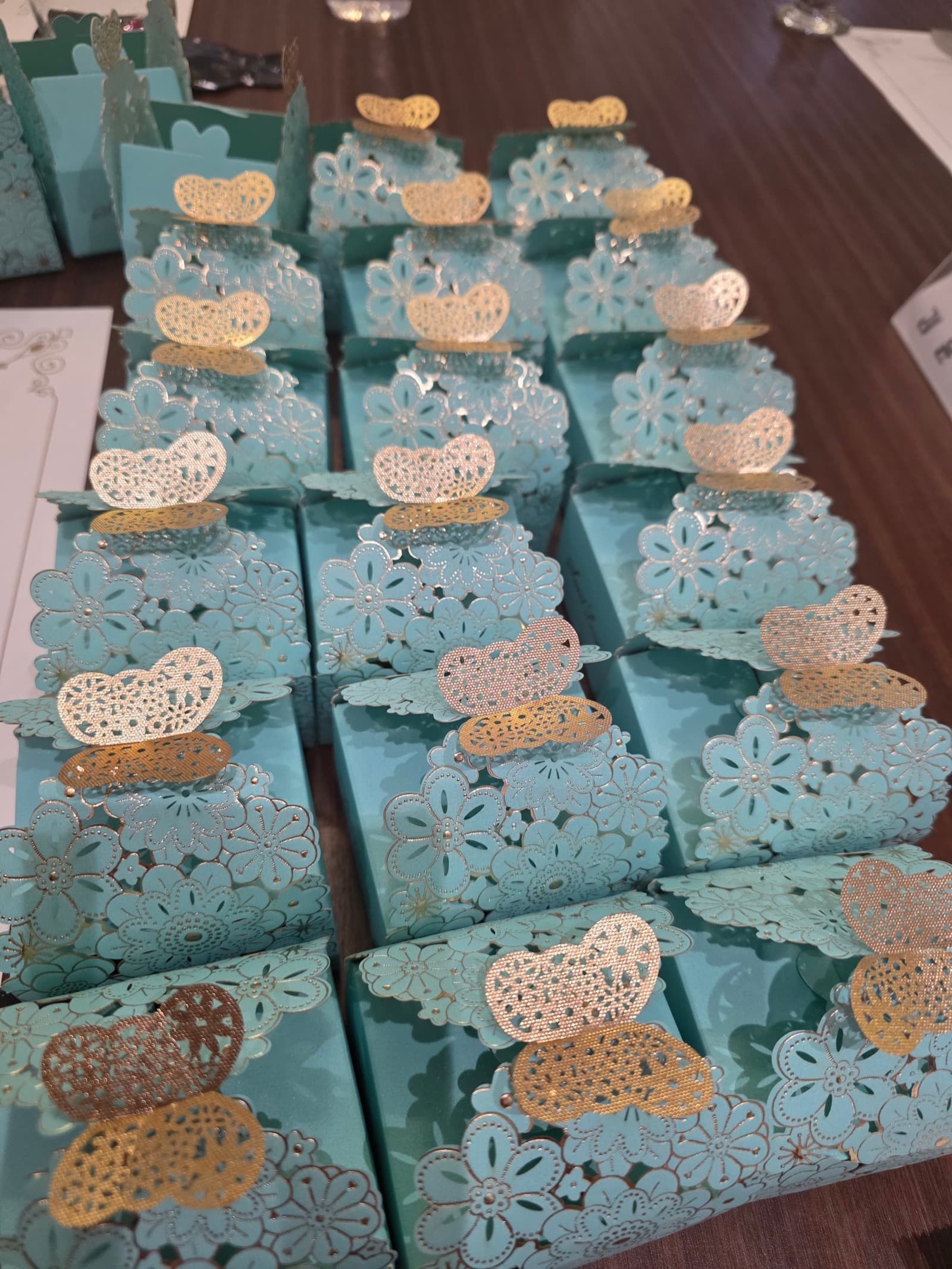 New Year gathering table favors